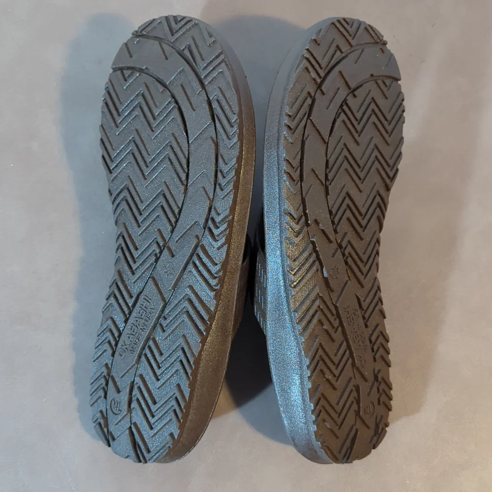 Okabashi Sandals Flip Flops Shoes  Woman Size M / L Brown Made in USA